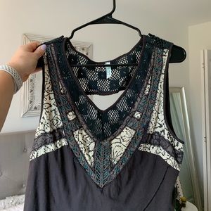 Free People embellished tank!